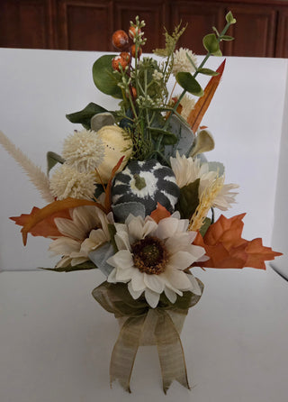 Floral Arrangement with green bow