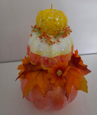 Orange/White/Yellow Stacked Pumpkins