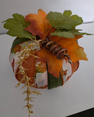 Ribbon Wrapped Pumpkin