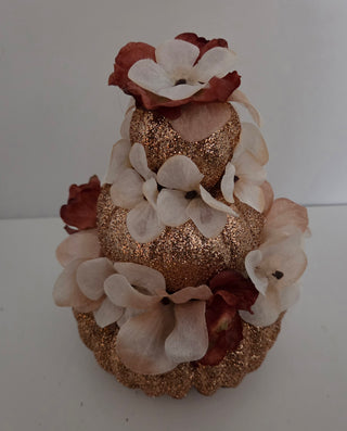 Champagne/Burgundy Stacked Pumpkins