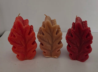 Fall Leaf-Shaped Candle