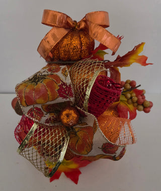 Stacked Pumpkins w/ florals