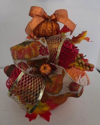 Stacked Pumpkins w/ florals