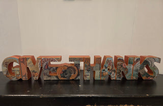 Give Thanks Wooden Sign