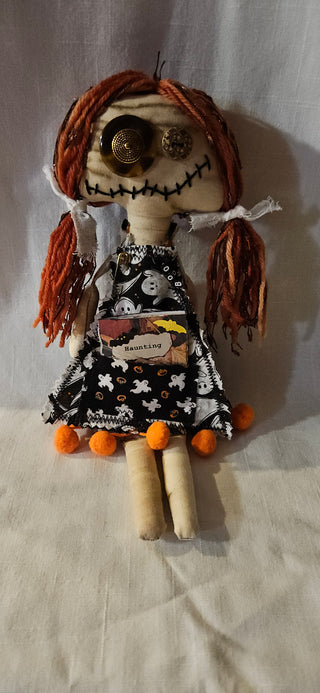 Journal Junction Jenny No. 018-Jasper Handmade Art Dolll w/Mini Journal OOAK Cloth Doll