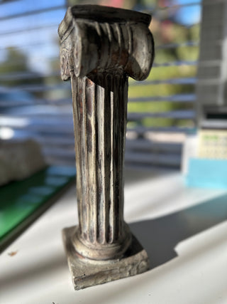 Vintage Grecian Column 12" Gray