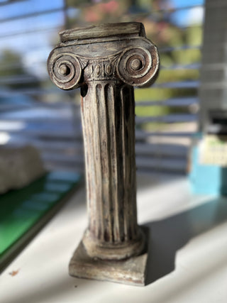Vintage Grecian Column 12" Gray