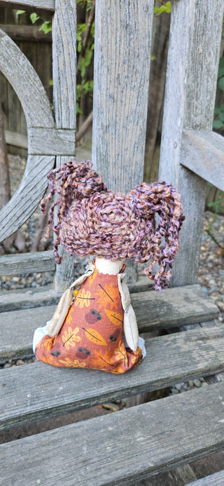 Journal Junction Jenny No. 023-Elsie Handmade Art Dolll w/Mini Journal OOAK Cloth Doll