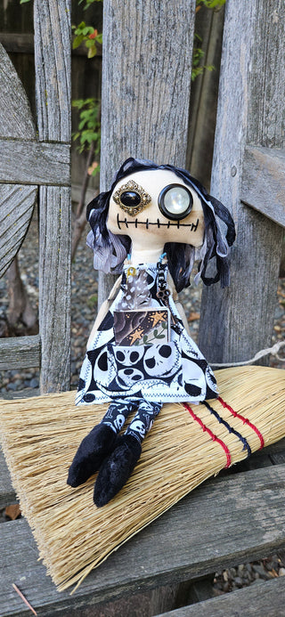 Journal Junction Jenny No. 022-Blair Handmade Art Dolll w/Mini Journal OOAK Cloth Doll