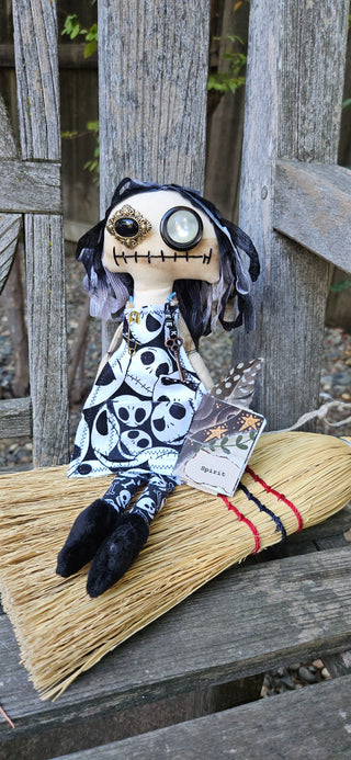 Journal Junction Jenny No. 022-Blair Handmade Art Dolll w/Mini Journal OOAK Cloth Doll