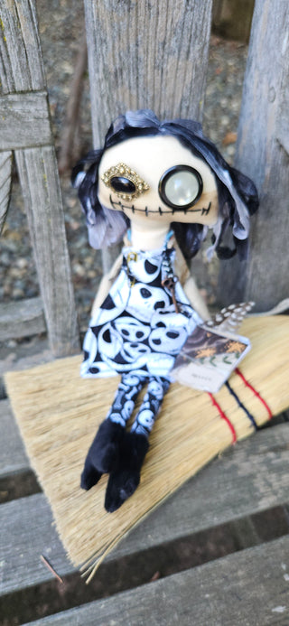 Journal Junction Jenny No. 022-Blair Handmade Art Dolll w/Mini Journal OOAK Cloth Doll