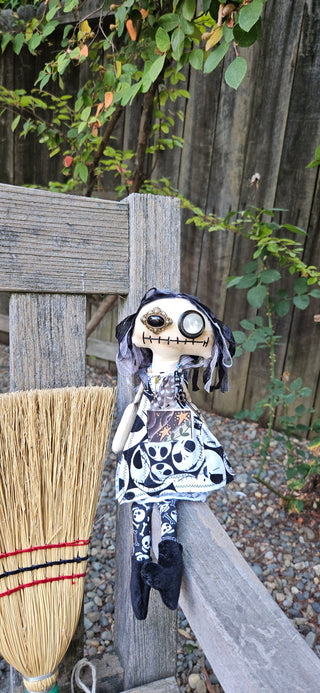 Journal Junction Jenny No. 022-Blair Handmade Art Dolll w/Mini Journal OOAK Cloth Doll