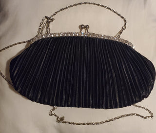 Pleated Rhinestone Purse