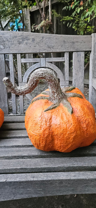 JOURNAL JUNCTION JACK-O’-LANTERN JACK #3  13" × 13" • HANDCRAFTED PAPER MACHE INCLUDES LED TEALIGHT
