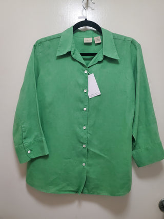 Vintage Disney Villains Upcycled Lime Green Linen Shirt