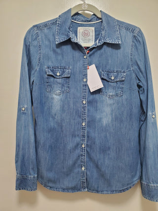 The Nightmare Before Christmas Upcycled Denim Shirt