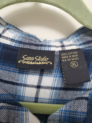 Jack Skellington & Sally Together Forever Upcycled Flannel Shirt