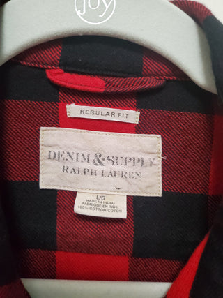 "Ready or Not" Upcycled Horror Flannel Shirt