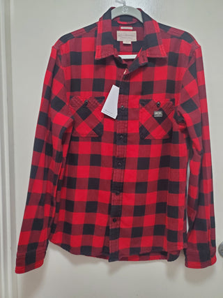 "Ready or Not" Upcycled Horror Flannel Shirt