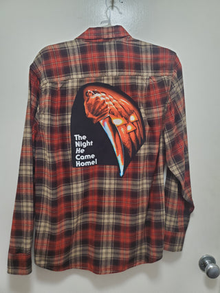 Upcycled Halloween- The Night He Came Home Flannel Shirt