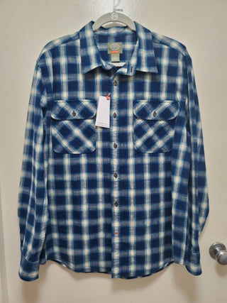 Upcycled "Have a Knife Day"  Plaid Shirt