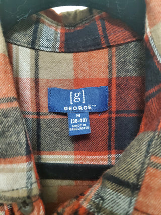 Black Cat Eating Ramen Upcycled Flannel Shirt