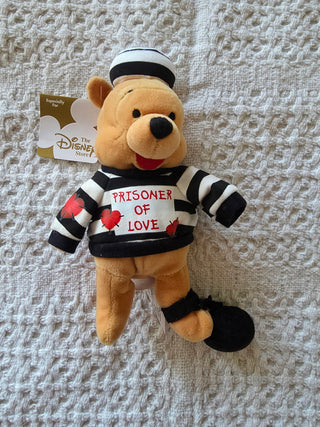 Vintage Disney Store Winnie The Pooh Prisoner Of Love Bean Bag Plush 8 Inch NWT