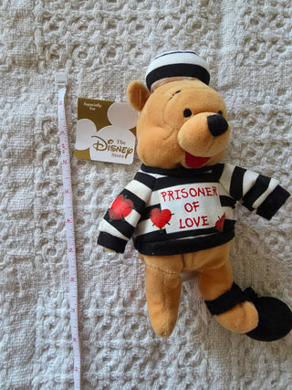 Vintage Disney Store Winnie The Pooh Prisoner Of Love Bean Bag Plush 8 Inch NWT