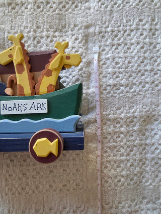 Vintage Terry's Village Noah's Ark Wooden Pull Toy Wheeled Animal Ark
