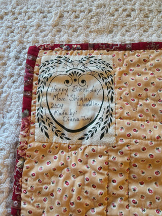 Vintage Cottage Hearts Patchwork Quilt Wall Hanging