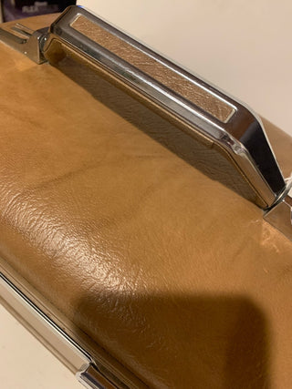 Vntg American Tourister train case brn MTS|133697