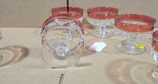 Set of 6 Cranberry Dessert Dish RCD|120677