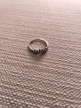 Sterling silver CZ wedding style band size 8.5