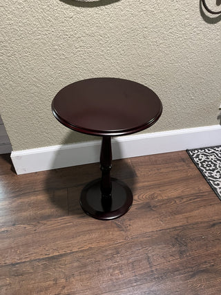 Small Round Pedestal Cherrywood Side Table RCD|120070