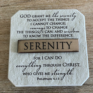 Serenity Prayer Plaque Easel Back or Hang RSV|80420