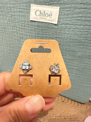 VTG 925 Sterling Silver Marcasite Square Stud Earrings