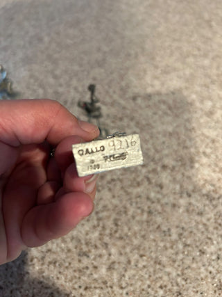 7 piece pewter skeleton rock band|121122