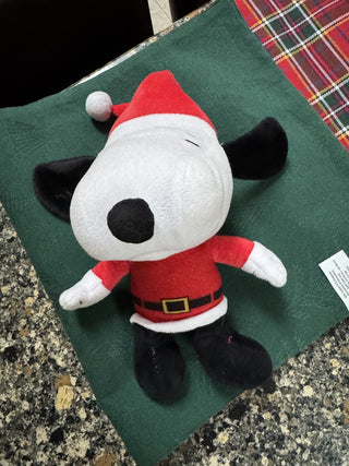 Santa Snoopy Stuffed Dog Toy-KL RCD