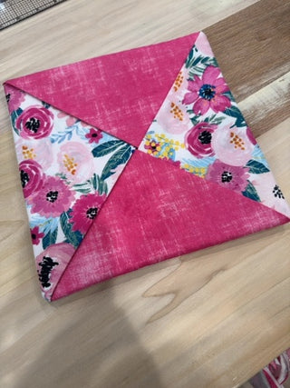 Hot Pad 9.5x9.5 - Pink Flowers
