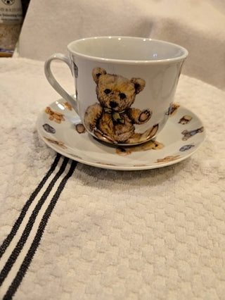 Kent pottery Teddy Bear cup & saucer