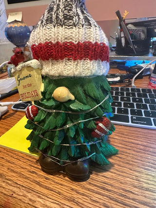 "Gnome for the Holidays" resin figurine w/lights 7" RCD|95923