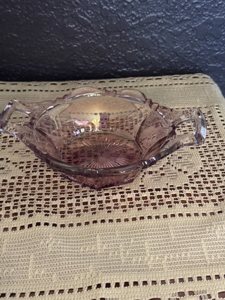 Vintage Heisey Hawthorne Orchid Color Uranium Glass Candy Dish -RCD|68823