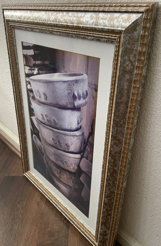 Cylinder Stacks Print Signed Decorative Frame MTS|84030
