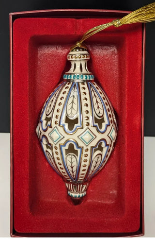 #62 VV Vintage Lenox Brocade Egg Ornament MTS|61594