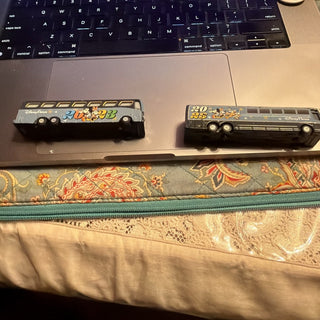 Disney Store Japan Mickey & Friends Diecast Bus Dated 2023 Width 3.8 in VV MTS