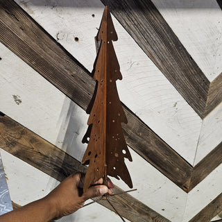 Brown Metal Alpine Tree Sculpture (BRI) - MTS|96641