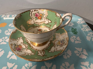 Vintage Teacup/Saucer Tuscan Green MTS|120034