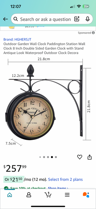 Double Sided “Paddington Station” Train Clock RCD|112673
