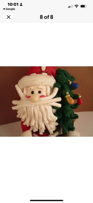 Clay Polymer Christmas Santa Claus Figurine-RSV|120501