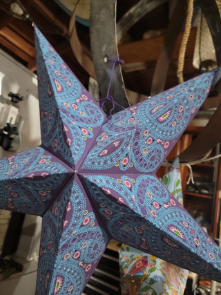 Star Lantern Blue/Purple with light cord|50949